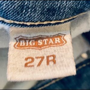 FREE SHIP Big Star Size 27R Jeans Womens Vintage Denim Thick Stitch Size 27R